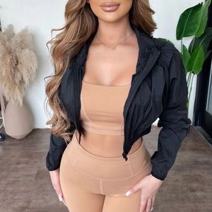 OOTDFASH Black Crop Jacket